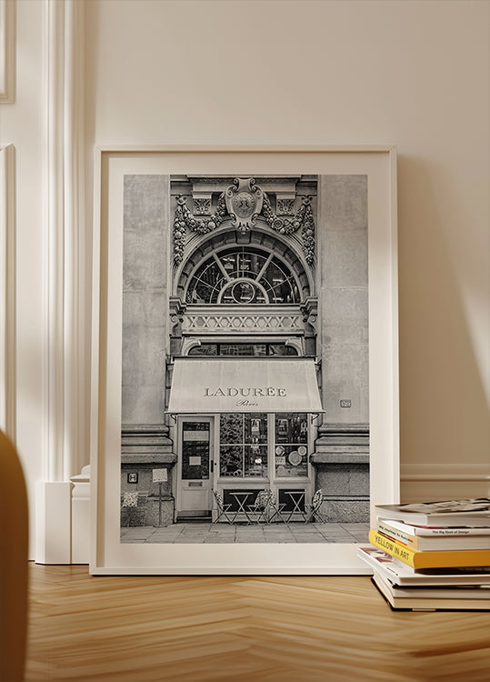 Ladurée Paris Pastry Shop Black & White Poster