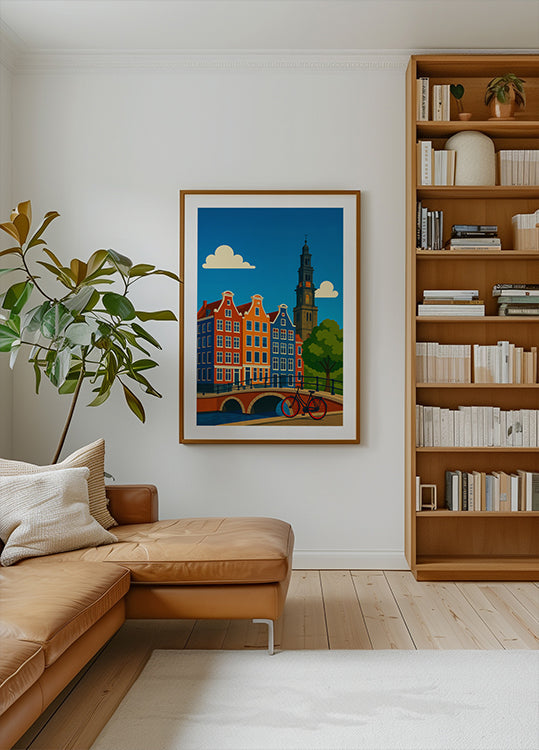 Amsterdam Canal and Bike Poster