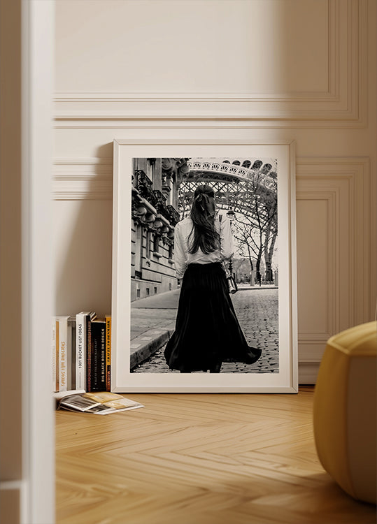 Parisian Elegance Eiffel Tower Black & White Poster