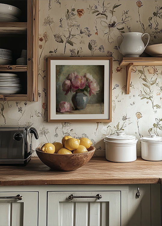 Pivoines A Rose Poster