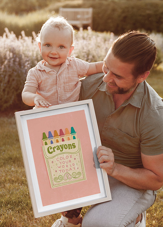 Color Your World Crayons Poster