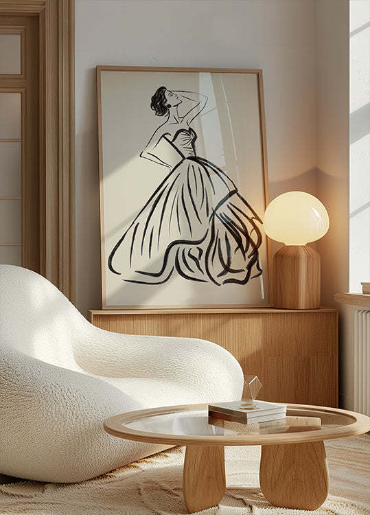 Elegant Woman Sketch Poster