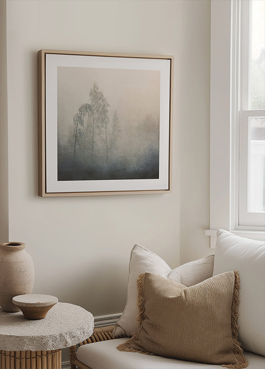 Silent Pines in the Mist Posters