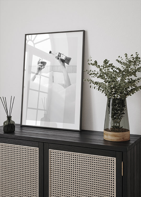 Aperol In Bed B&w Poster