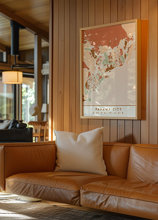 Black Maps Earth Tones 63 Poster