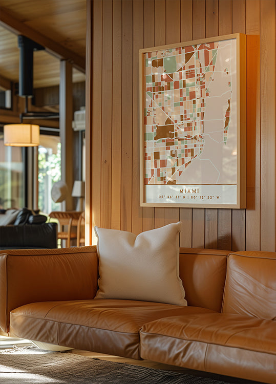 Black Maps Earth Tones 53 Poster