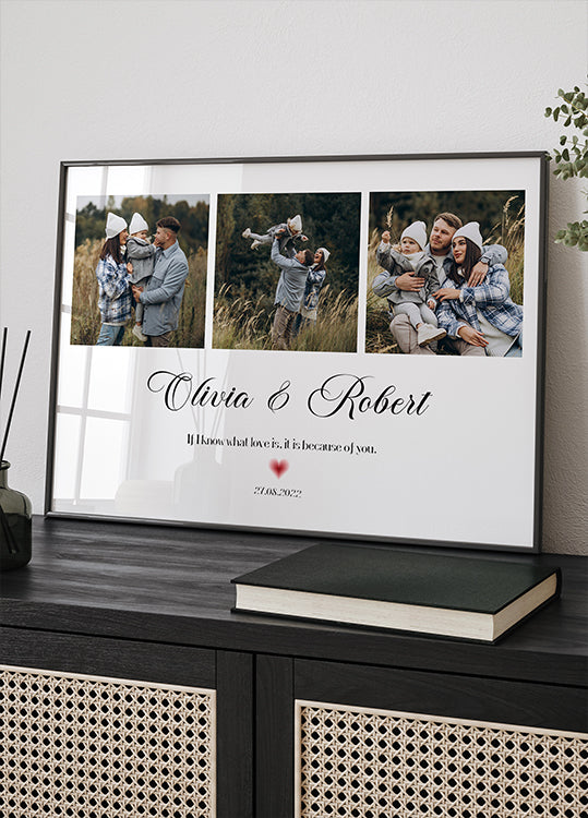 Our Love Family Photo Collage Poster