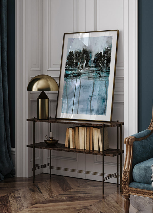 Trees Reflected in Water Poster