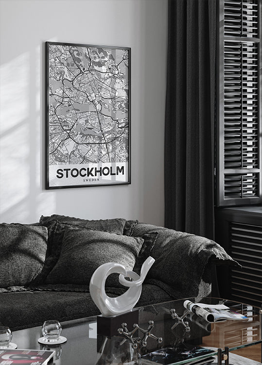 Stockholm White Poster