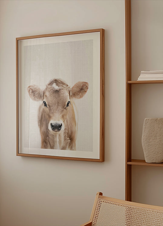 Peekaboo Baby Cow Poster