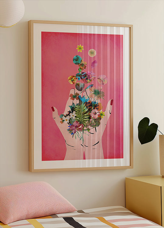 Blooming in Hands Poster