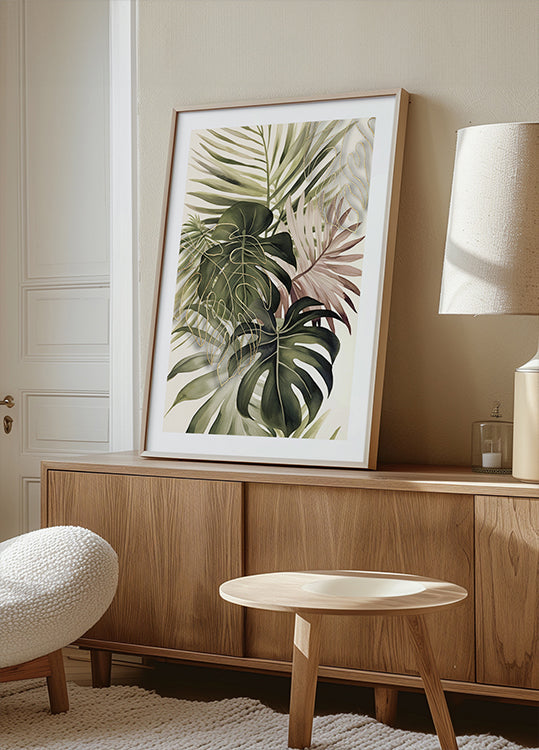 Boho Tropical Bouquet Poster