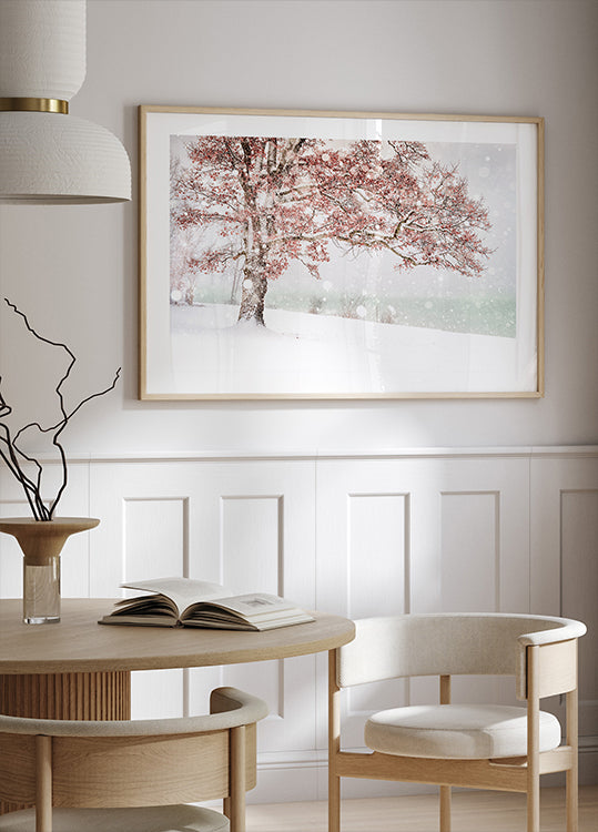 Snow at the lake Poster