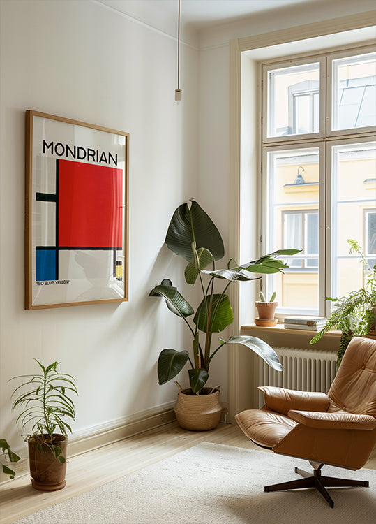 Composition with Red, Blue, and Yellow 1930 Poster