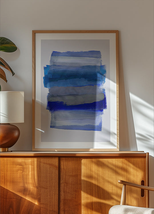 Abstract Brush Strokes 45Y Poster