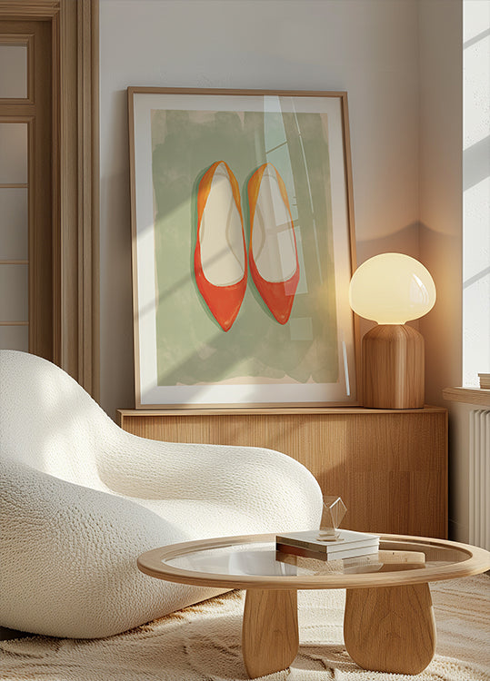 Red Ballet Flats Poster