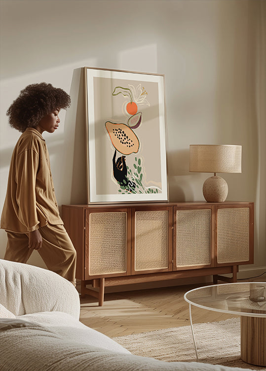 Balancing Fruits Poster