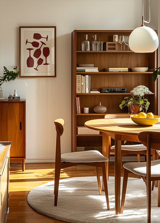 Abstract Wine Glasses Poster