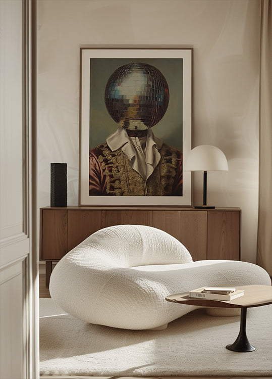 DiscoHead King / Altered Collage Art Poster