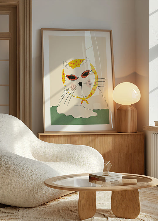 Chic Feline Bag Poster