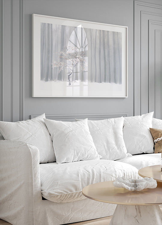 In front of the misty curtain Poster