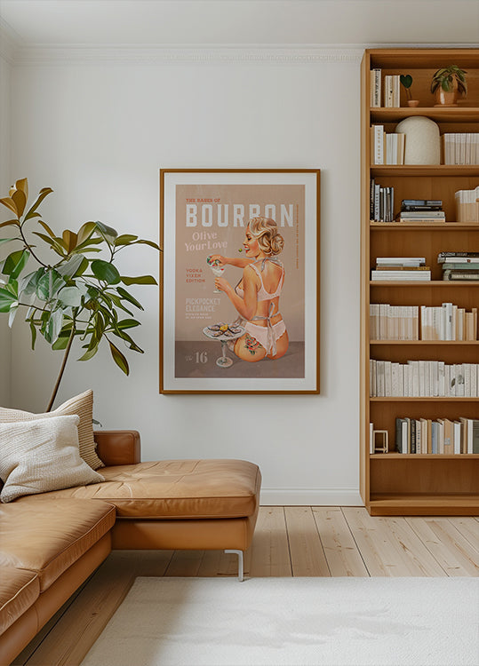 Bourbon Babe Vol 16 Vintage Vodka Martini Pin Up Girl Poster