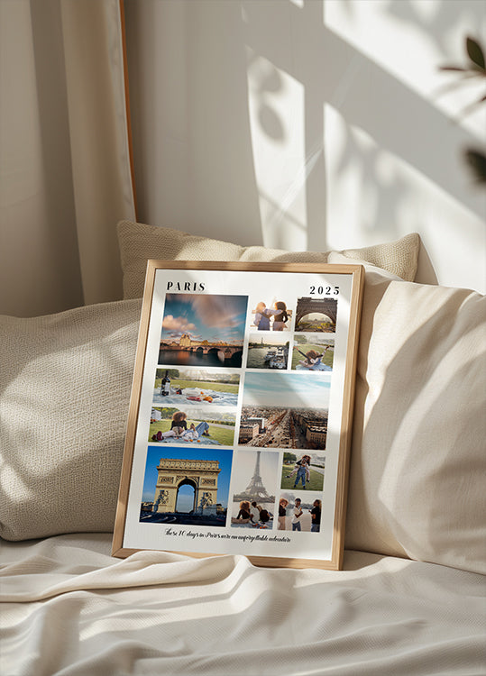 Travel Memories Personalized Photo Collage Poster