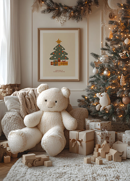 Christmas tree with gifts Poster