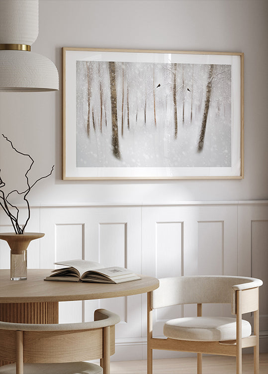 Winter Birches Poster