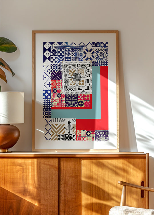 Portuguese Abstract Pattern Poster