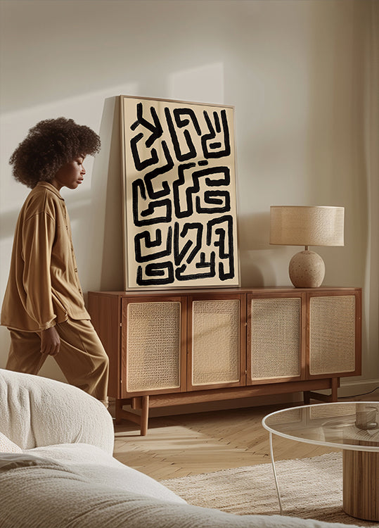 Abstract Maze Lines Poster