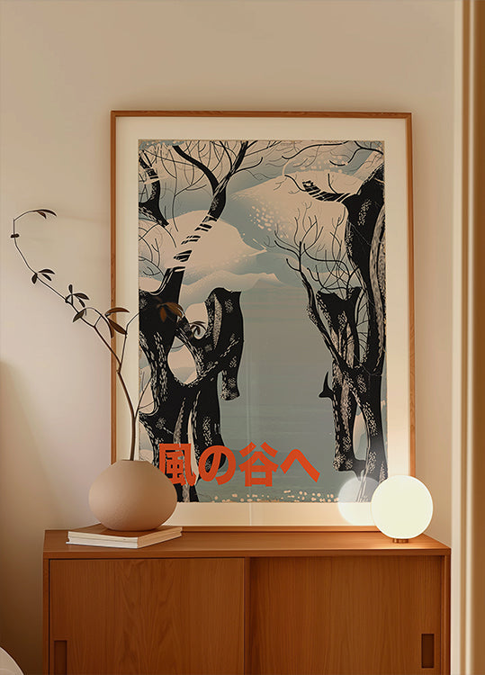 To the Valley of the Wind Japanese Winter Poster