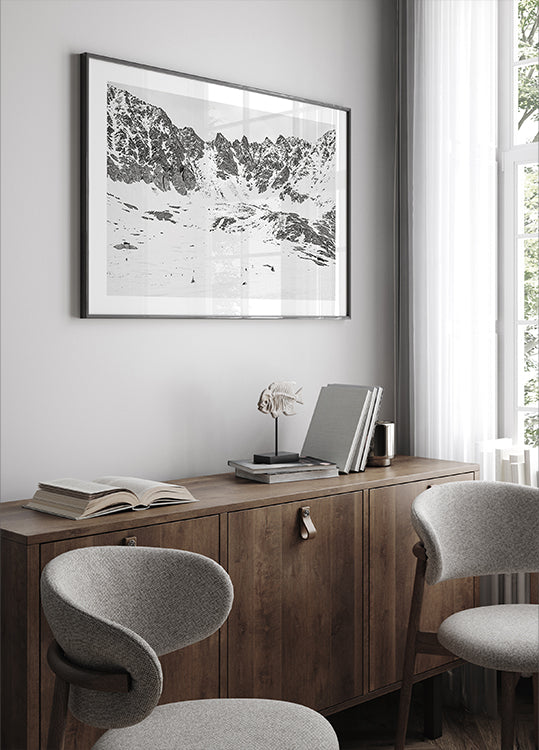 Snowy Mountain Peaks Poster