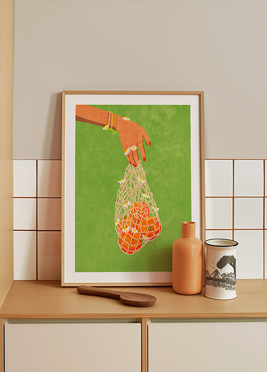 Fresh Oranges Poster