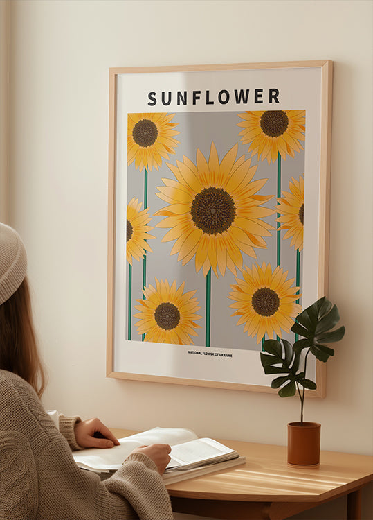 Sunflower - National flower and Ukraine Poster
