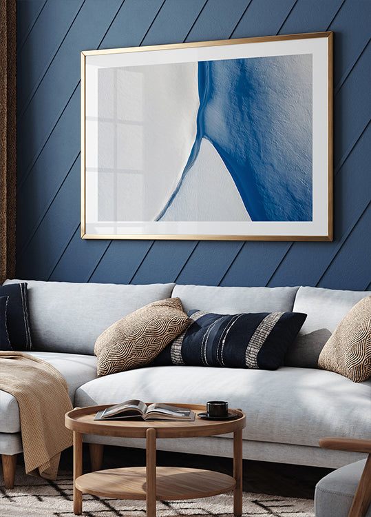 White and Blue Poster