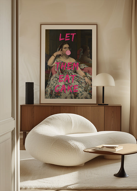 Let Them Eat Cake, Bubble Gum Vintage Portrait Poster