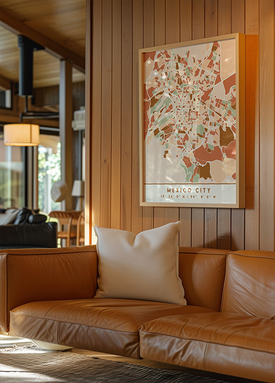 Black Maps Earth Tones 52 Poster