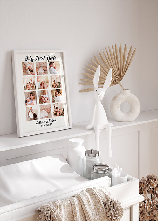 My First Year Personalized Baby Poster