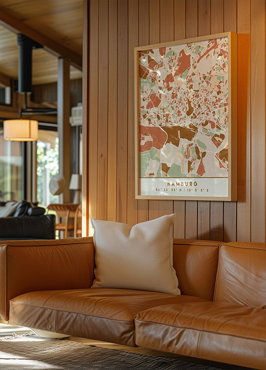 Black Maps Earth Tones 31 Poster