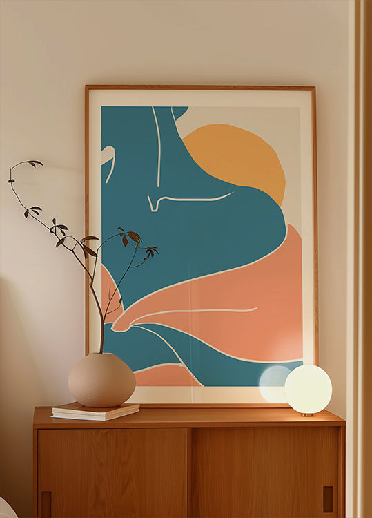 Blue Shoulder Poster