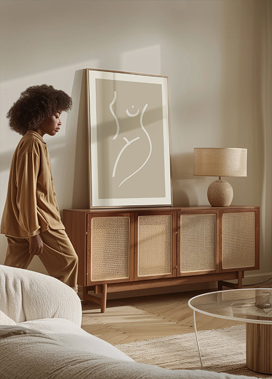 Body Sketch Sand Poster