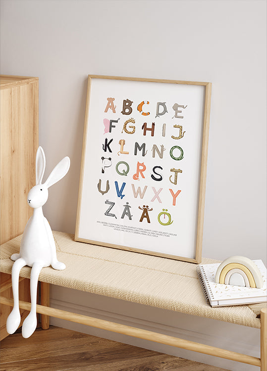 Animal Letters Poster
