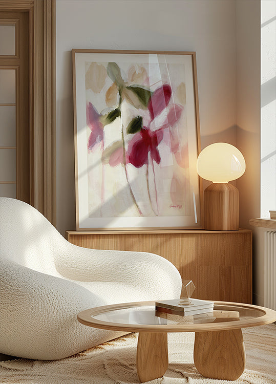 Botanical In Violet and Gold Poster