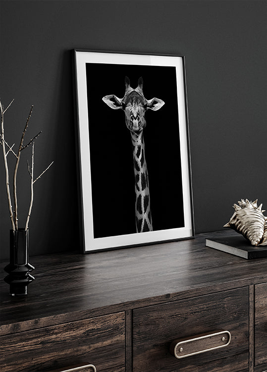 Giraffe Portrait Poster