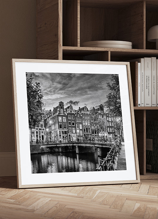 AMSTERDAM Idyllic impression from Single - Monochrome Poster