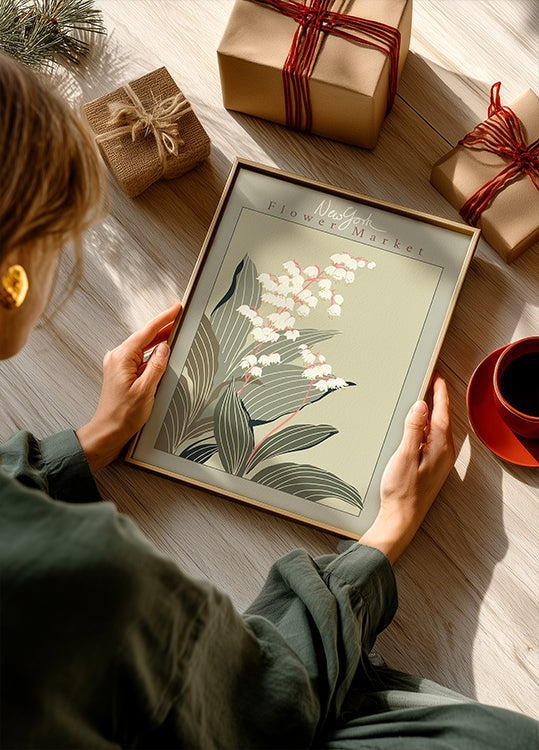 Flower Market New York Lily of the valley Poster