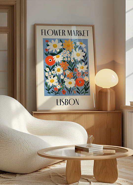 Flower Market Lisbon Portugal Poster