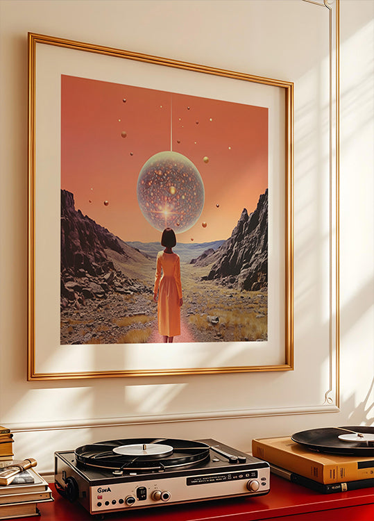 A Space Disco Collage Art Poster