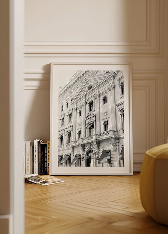 Cartier New York Boutique Black & White Poster